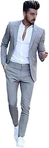 Traje De Boda Informal con Doble Botonadura Y Solapa para Hombre De Dos Piezas