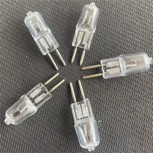 WYLIELAMSH 5PCS GU5.3 Double-pin Base G5.3 12V Light Bulb Glass Halogen Bulb,12V 50W