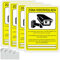 Amlope 4 Stück 15x20cm Achtung Videoüberwachung Schild Aluminium Schild Videoüberwachung Privatgrundstück HinweisKamera Überwachung Warnschild für Innen und Außen (Gelb)