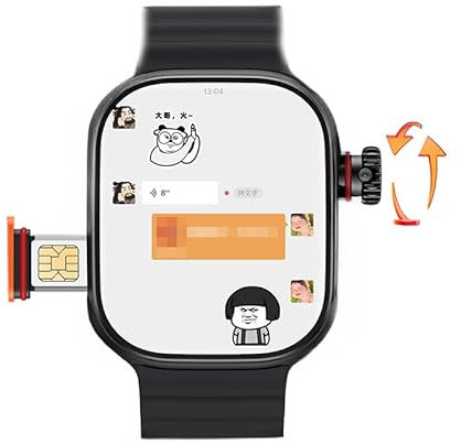 K06 - Reloj inteligente 4G para hombres y mujeres, pantalla amoled de 49 mm, aplicación de 16 G, descarga GPS, WiFi, cámara, compatible con tarjeta SIM, sistema Android, reloj inteligente (negro)