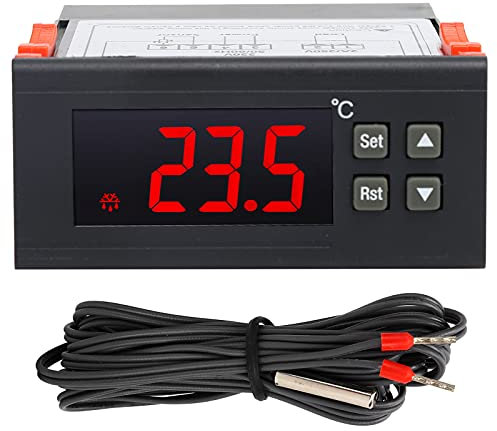 Dsacxixai Dimming Thermostat Heat Lamp Temperature Controller with LED Digital Screen, DIY Incubator Pet Constant Temperature Heating PID Thermostat Reptiles Pet Thermostat