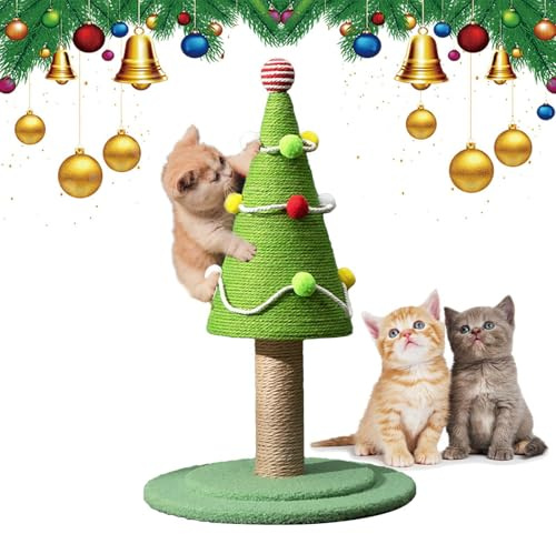 Albero Gratta Per Albero Di Natale – Albero Gratta Per Gatti Vacanze, Albero Per Gatto Per Gatto | Artiglio Di Natale Artificiale, Paletto Da Gratta Per Gatti Con Un Tocco Di Vacanze,