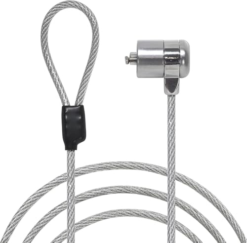 Waytex Câble Antivol PC, Câble de Haute Sécurité Verrouillable à Clé pour Ordinateur Portable, PC, Smartphone, Tablette - Longueur 2,00m