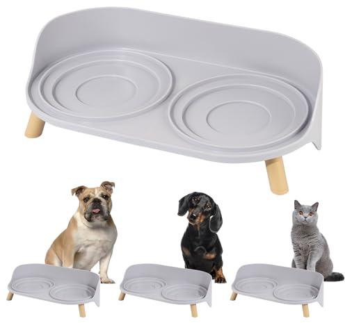 Raised Dog Feeder Bowl Stand (Without Bowls), Fits Dish up to Φ 6