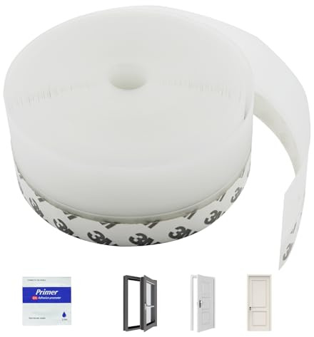 MIPIACE 10Mx45MM Silicone Seal Door Strip Silicone Door Bottom Seal Strip Seal Strip for Gaps of House Transparent Weather Stripping Seal and Save Tape for Bathrooms Glass Shower Dust Proof Windproof