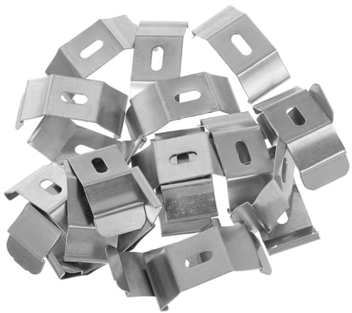 Gatuida 20pcs Iron Vertical Blind Brackets Blind Bracket Mounting Clips for Roman Spare Parts Replacement Holder Table Top