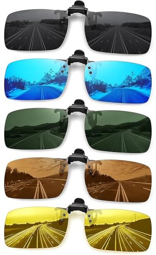 AuraFusion Gleitsichtbrille Herren Sunglasses Gafas de Sol Clip On para Conductor Pescador Excursionista Actividades al Aire Libre Protección UV Multicolor