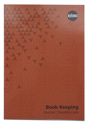 RHINO Quaderno formato A4, con doppia riga contante, 32 pagine/1 confezione, ideale per analisi delle transazioni e conti
