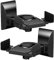 WALI Speaker Wall Mounts, Dual Side Clamping Bookshelf Mounting Bracket for Large Surrounding Sound Speakers, Retractable Speaker Bracket, Angle Adjustable, Holds Up to 25 kg, 1 Pair, Black (SWM201)