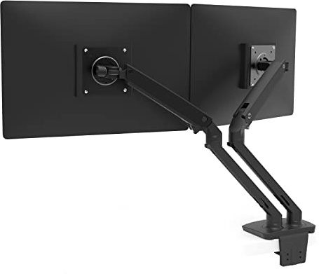 Ergotron – MXV Dual Monitor Arm, VESA Desk Mount – for 2 Monitors Up to 24 Inches, 7 to 20 lbs Each – Matte Black