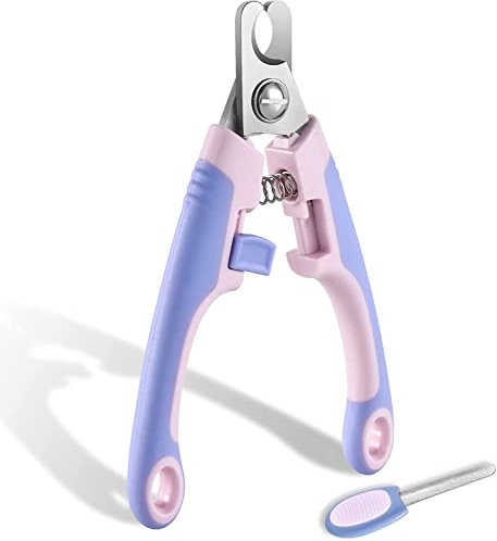 EooCoo Profi Krallenschere für Hunde, Groß Katzen und Große und Mittlere Tiere, mit Schutz, Sicherheitsschloss und Nagelfeile