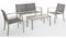 BIZZOTTO Gartensofa Peder Sofa + 2 Sessel + Tisch Taupe