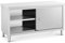 Royal Catering Arbeitsschrank Edelstahl 150 x 60 x 85 cm 500 kg Tragkraft Gastro Edelstahlschrank