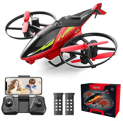 4DRC M3 Helicopter Mini Drone with 1080p Camera for Kids, Remote Control Quadcopter Toys Gifts for Boys Girls with FPV Live Video,3D Flips, Gestures Selfie, Altitude Hold, One Key Start, 2 Batteries