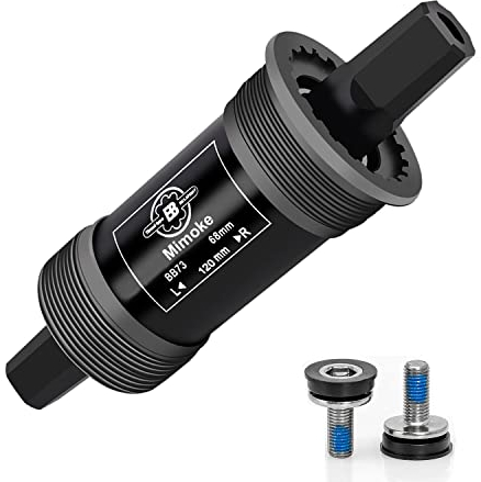 Mimoke Innenlager 68MM Tretlager Fahrrad BSA-Innenlager Vierlochachsen-Fahrradteile für Vierkantkegel Spindelkurbel (124.5MM)