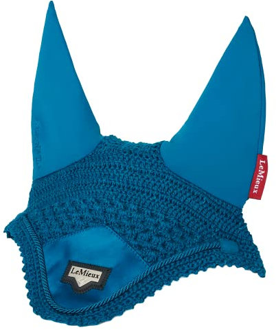 LeMieux Loire Fliegenhaube in Marine mit weichen Lycra-Ohren - engmaschig gestrickt Häkeln - bequeme Passform Reitmaske - Sport Horse Wear - Groß
