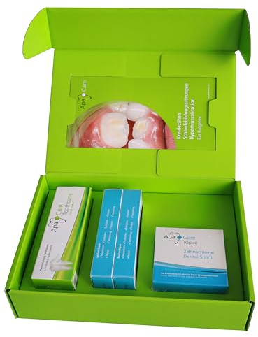 Apa Care Remineralisations- und MIH (Kreidezähne-) Set Zahncreme/Repair (Zahnreparaturpaste) / Zahnschiene | Reparatur von angegriffenen Zähnen, Karies und MIH, Kreidezähnen und auch White Spots