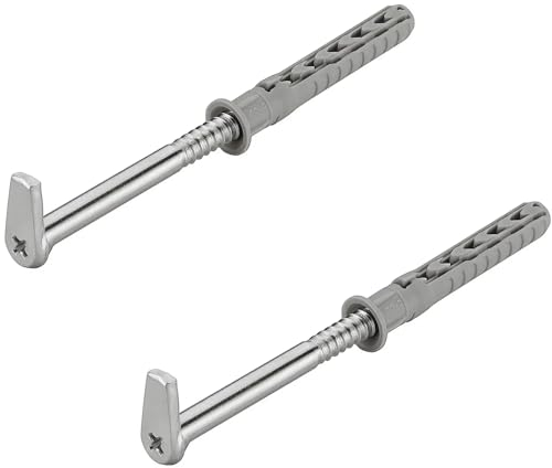 cyclingcolors 2x gancio a vite forma di L 5,8mm x 100mm con tasselli M6 intaglio legno muro mobili