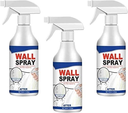 Bamideo Wand-Reparatur-Sprühfarbe, Versatile Wall Repair Paint Wall Spray Paint, Farbe auf Wasserbasis, Wand-Sprühfarbe, weiß abziehbar, Wand-Renovierungs-Farbspray, für Wanddecken (3pcs)