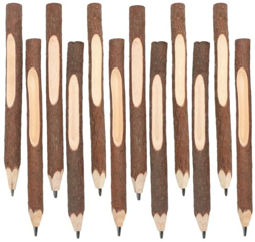 Capaneus 12 Stück Zweig Holzbleistifte, Holzfällerlook, Baum Bleistift, Kinder Mitgebsel, für Partygeschenk, Kindergeburtstagsgeschenk