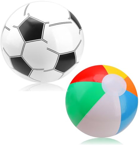 2pcs Beach Balls Inflatable Rainbow Beach Ball Small Blow Up Beach Balls Water Game for Kids Adult Summer Outdoor Indoor Activity Swimming Pool Sports Birthday Party Supplies