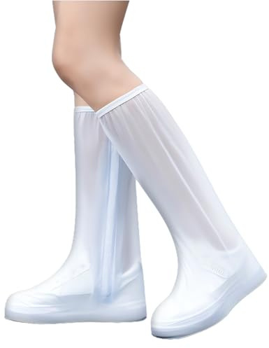 Ianulus Copriscarpe Pioggia Overshoes Scarpe Impermeabili Per Uomini Donne, Copriscarpe Impermeabili, Sovrascarpe Riutilizzabile per Pioggia Neve o Fango (Bianco, 37-38)
