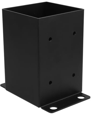 IWOWHERO Post Base Plate Sturdy Wood Pavilion Column Base Bracket Fence Post Anchor Ground Spike for Deck Railing