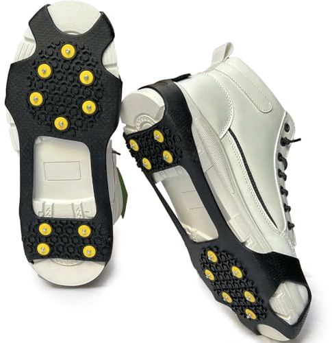 Winter Wise 10-Stollen-Eisgreifer, rutschfest, universell, elastische Schnee- und Eisspikes, Steigeisen (M)