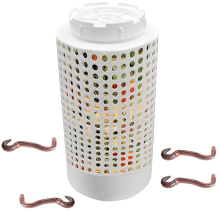 Compostador de tierra – lombricompostador, compostador de jardín | Estructura robusta, tratamiento de bajo olor | Reciclaje duradero, solución orgánica para césped, maciza, bordes de cuenca