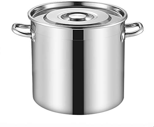 Rostfri stålgryta, 70 L tjock 304 köksredskap med lock för gasspisar och induktionsspisar, hållbar och mångsidig för catering och matlagning i hushållet