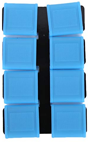 Kukyller Tubos de silicona para los dedos del pulgar, 8 piezas, antideslizantes, elásticos, para dedos de golf, protectores de silicona, juegos de fundas para bandas para golf y baloncesto (Azul)