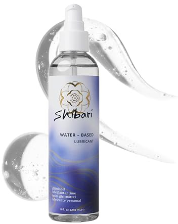 Shibari Water-Based Personal Lubricant for Women & Couples pH-Balanced Intimate Lube, Unscented, Clean Formula, Toy-Safe & Condom-Safe, Made Without Parabens, Glycerin, and Hormones, 8 Fl Oz