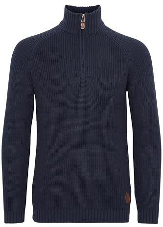 Solid Xenox Jersey De Punto Troyer Suéter Sudadera De Punto Grueso para Hombre con Cuello Alto De 100% algodón, tamaño:XL, Color:Insignia Blue (1991)