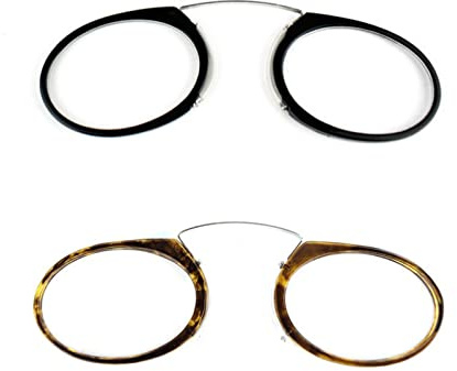 KoKoBin 2 pack unisex läsglasögon ultralätt mini näsklämma icke slitna läsglasögon halkfria läsglasögon herr dam - alltid till hands 2,5