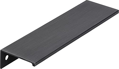 SIRO Griffleiste Crevan LA 128 mm, Länge 145 mm, Aluminium eisenfärbig gebürstet matt