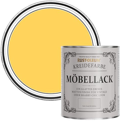 Rust-Oleum Yellow Upcycled Furniture Paint in Chalky Finish - Lemon Jelly 750ml