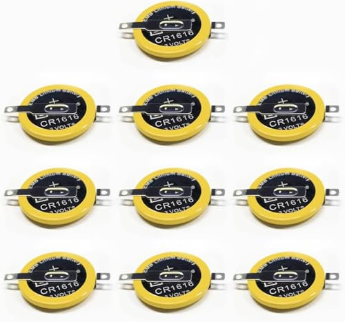 TOPALLI - Batterie CR1616 mit Laschen Batterie Knopfbatterie Lithium 3V kompatibel mit Gameboy Color Gameboy Advance Spielkartusche (1)