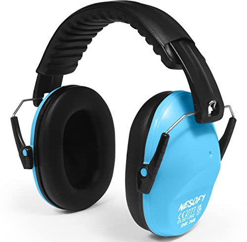 Nesofy Ear Defenders Children 26db | Protection & Noise Cancelling Kids Ear Defender Age 3 to16 Year | Foldable & Adjustable Headphones Autism for Baby (Blue, One Size Kids)
