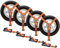 VEVOR Unterlegkeil-Spanngurt-Set, 50,8 x 3048 mm Spanngurte Autotransport, 4-teiliges Anhänger-Spannsystem 5000 kg Bruchlastkeit, ATVs, Anhänger, Unterlegkeil, Spanngurt-Zubehör Orange + Schwarz