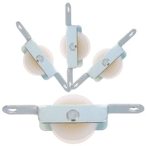 FONDOTIN Reparación de sombrillas para Exteriores, Paquete de 4 Unidades, Puerta corredera, Ventana, Rueda única, polea para sombrillas, versátil, Apto para Paraguas