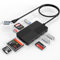 Lecteur de cartes mémoire 8 en 2 USB C USB 3.0 pour lecteur de cartes mémoire SD SDXC SDHC CFI MS MMC UHS-I MicroSD MicroSDXC MicroSDHC XD 3 USB 3.0 Hub multi-ports