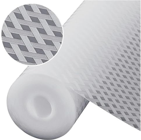 Voarge Tappetino per Cassetti, Tappetini Antiscivolo per Cassetti Non-adesivo EVA Frigorifero Cucina Ripiani Transparente/30cm x 150cm (Trasparente)