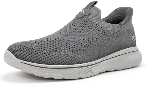 ODCKOI Baskets Hommes Chaussures de Sport Chaussures de Course sans Lacets-Noir et Blanc