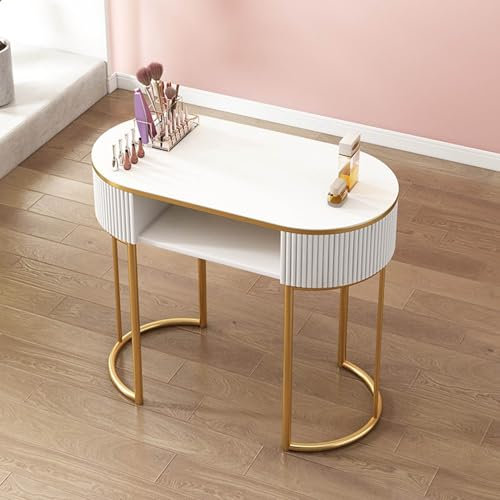 Professioneller Nageltechnik-Schreibtisch mit Schubladen und 3-stöckiger Aufbewahrung, moderner Maniküretisch aus Holz für Zuhause, Schönheitssalon und Spa, idealer Arbeitsplatz für Nagelkünstler