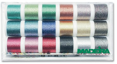 Madeira 8020 Stickbox Metallic Supertwist 18 Spulen 200 M