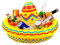 W WIDMANN MILANO Party Fashion 04839 - Aufblasbarer Getränkekühler Sombrero, Durchmesser circa 50 cm, Mexiko, Mottoparty, Karneval, Pool-Party