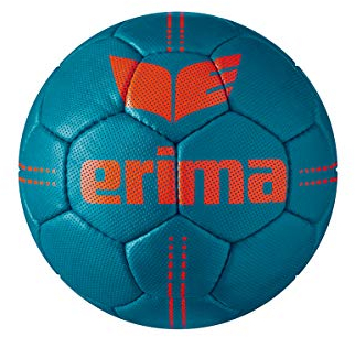Erima Erwachsene Pure Grip Heavy Handball (7202005), Petrol/Fiery Coral, 2