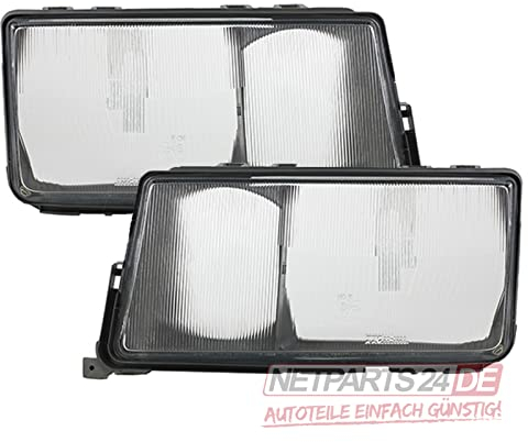 Johns, Scheinwerfer Satz passend für Mercedes W201 Scheinwerferglas 190 Satz Set Streuscheibe links re.