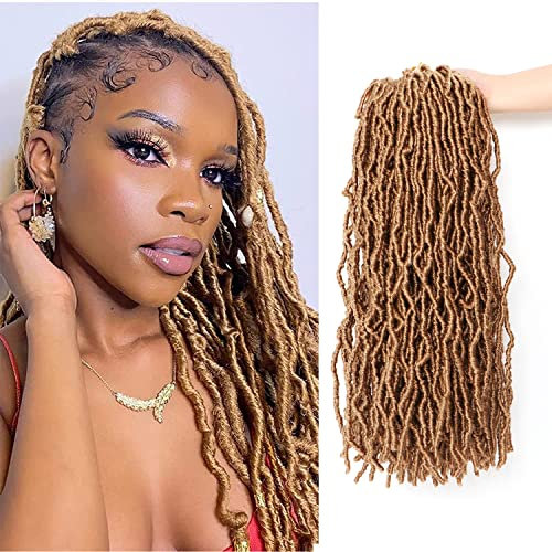 Faux Locks Crochet Braids Meches Cheveux Pour Tresse Faux Locs Meches Pour Tresses Africaine Rajout Cheveux Tresses Fausse Locks Crochet Soft Locs Butterfly Locs Crochet (18Inch #27)
