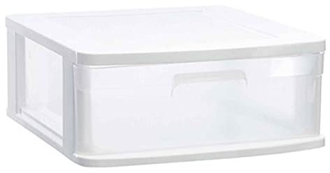 AC - Cajon de Almacenamiento Sena, Torre de Almacenamiento Multiusos para Oficina, hogar, Escuela, etc. 17,5 x 39 x 40 cm. Color Blanco